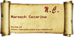 Maresch Cezarina névjegykártya